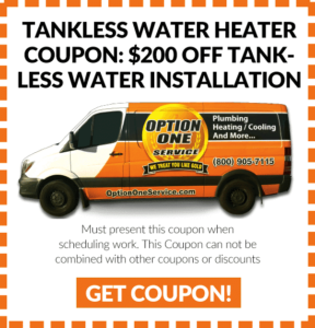 Option One Plumbing Tankless Water Heater Coupon
