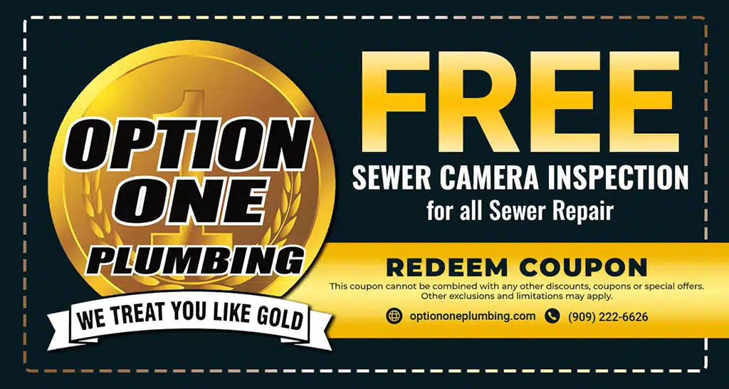 Free Sewer Camera Inspection With Sewer Repair Service Option One Plumbing Services